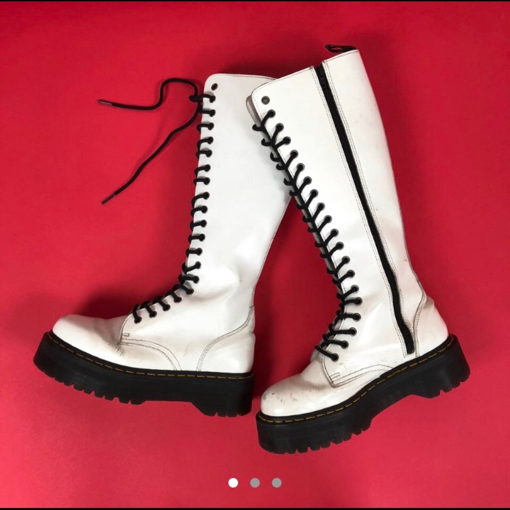 Dr Marten Knee High Platform Boots